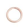 Picture of Iron Based Alloy Keychain & Keyring Rose Gold 20mm Dia, 20 PCs