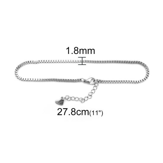 Image de Chaînes de Cheville en 304 Acier Inoxydable Argent Mat 22.8cm Long, 1 Pièce