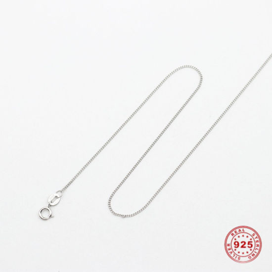 スターリングシルバー 喜平チェーン ネックレス シルバー 45.7cm 長さ、 1 本 の画像