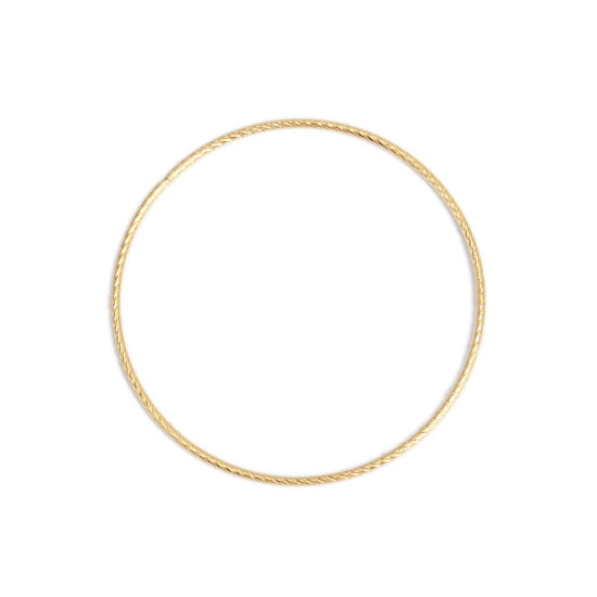 Image de Pendentifs en 304 Acier Inoxydable Rond Doré 3cm Dia., 5 Pcs