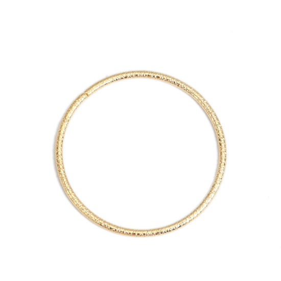Image de Pendentifs en 304 Acier Inoxydable Rond Doré 3cm Dia., 5 Pcs