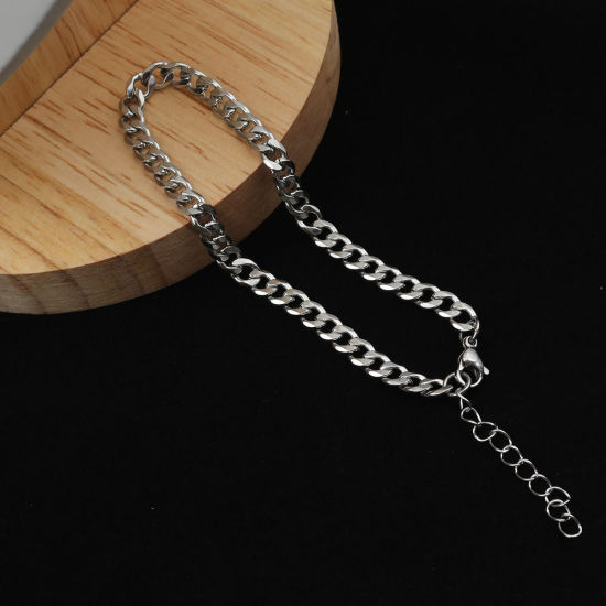 Image de Chaînes de Cheville en 304 Acier Inoxydable Argent Mat 22cm Long, 1 Pièce