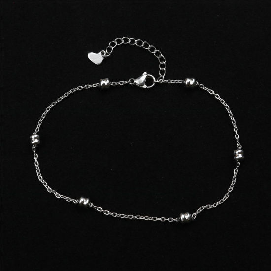 Image de Chaînes de Cheville en 304 Acier Inoxydable Argent Mat 22cm Long, 1 Pièce