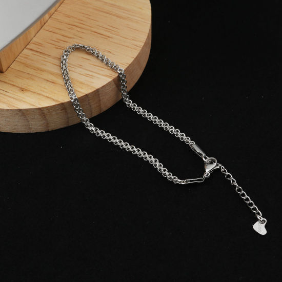 Image de Chaînes de Cheville en 304 Acier Inoxydable Argent Mat 23cm Long, 1 Pièce