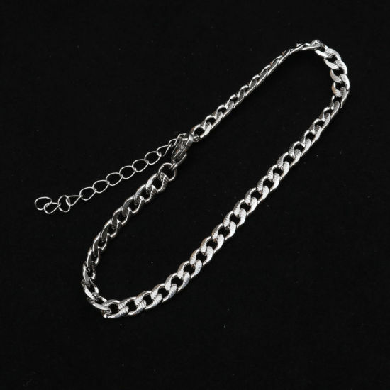 Image de Chaînes de Cheville en 304 Acier Inoxydable Argent Mat 23cm Long, 1 Pièce