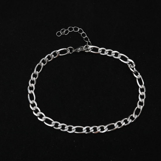 Image de Chaînes de Cheville en 304 Acier Inoxydable Argent Mat 23cm Long, 1 Pièce