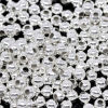 Picture of Iron Based Alloy Seed Beads Ball Silver Plated About 3mm Dia, Hole: Approx 1.1mm, 10000 PCs