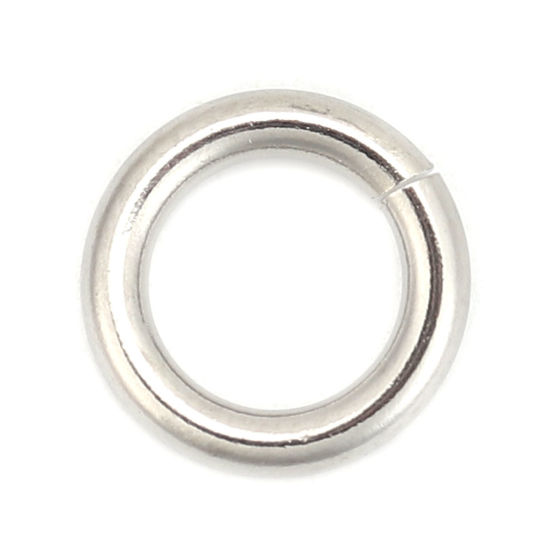 Image de 1 Paquet (environ 300 Pcs) 11mm Dia, 2mm(taille 12) Anneaux de Jonction pour la Fabrication de Bijoux Ouvert en 304 Acier Inoxydable Argent Mat Rond