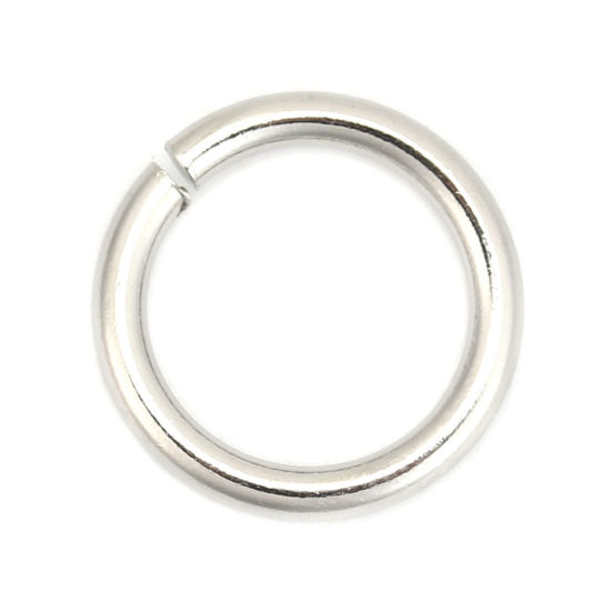 Image de 5 Paquets (environ 1300 Pcs) 15mm Dia, 2mm(taille 12) Anneaux de Jonction pour la Fabrication de Bijoux Ouvert en 304 Acier Inoxydable Argent Mat Rond