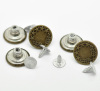 Picture of Zinc Based Alloy Metal Jean Tack Buttons Antique Bronze Star Wheatear Carved 17x8mm(5/8"x3/8") 8x8mm(3/8"x3/8"), 50 Sets