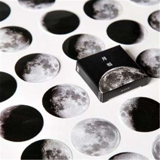 ブラック- DIYプリントオンステッカートランスファーステッカー プラネットハンドブック1 ボックス（45 個 /ボックス） の画像