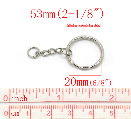 Immagine di Lega di Ferro Tondo Tono Argento 5.3cm x 5.3cm, 30 Pz