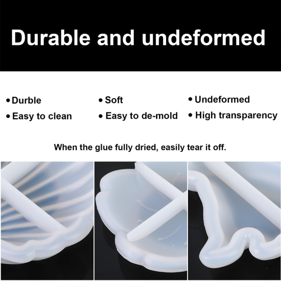 Image de Silicone Resin Mold For Jewelry Making Geometric White 1 Set ( 8 PCs/Set)