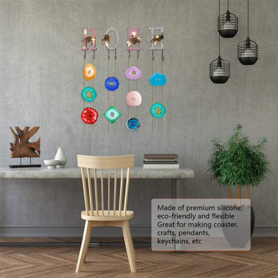 Image de Silicone Resin Mold For Jewelry Making Geometric White 1 Set ( 8 PCs/Set)