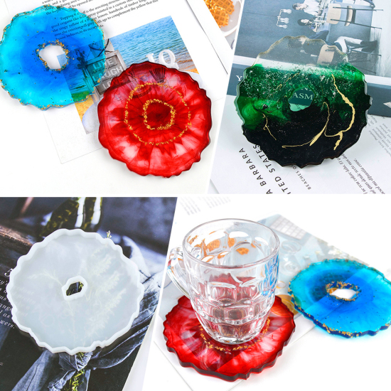 Image de Silicone Resin Mold For Jewelry Making Geometric White 1 Set ( 8 PCs/Set)