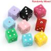 Picture of Acrylic Bubblegum Beads Dice At Random Mixed About 8mm x 8mm, Hole: Approx 1.5mm, 200 PCs