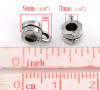Bild von Element Perlen Antik Silber 9mmx6mm, 100er Packung
