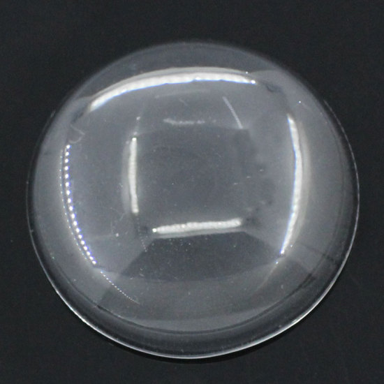 Image de Cabochons Dôme en Verre Rond Transparent 3cm Dia, 10 Pcs