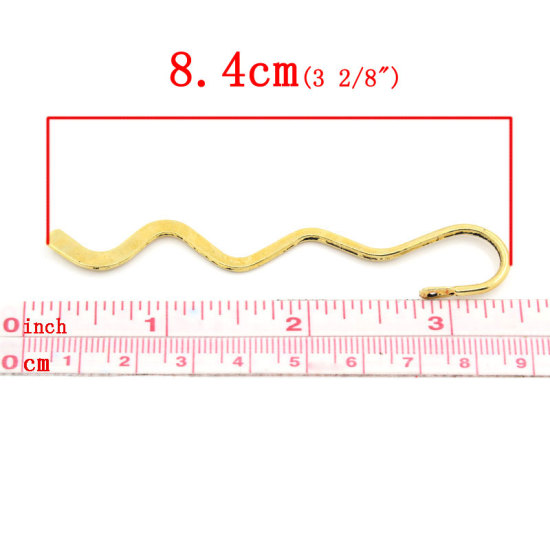 亜鉛合金 しおり 曲げ 金古美 8.4cm長さ 10 PCs  の画像