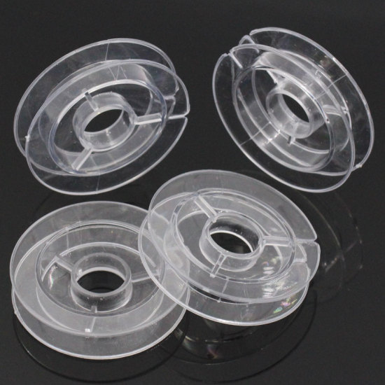 Image de 20Pcs Bobine à cordon acrylique Blanc transparent,Dia.50mm