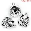 Picture of Zinc Metal Alloy Charm Pendants Mouse Animal Antique Silver Color 18mm x 14mm( 6/8"x 4/8"), 30 PCs