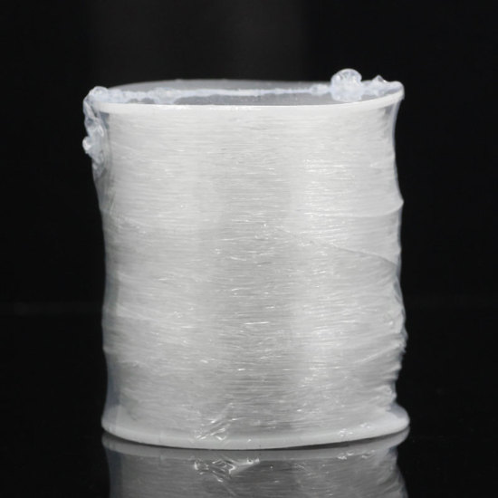 Image de Cordon/Fil Elastique en Nylon Transparent 0.8mm, 1 Rouleau (Env. 100 M/Rouleau)