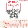Picture of Charm Pendants Butterfly Antique Silver Color 24x20mm,30PCs