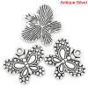 Picture of Charm Pendants Butterfly Antique Silver Color 24x20mm,30PCs