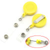 Picture of Plastic Buckle Security Card Badge Holder Reels Yellow 8cm(3 1/8"),5PCs