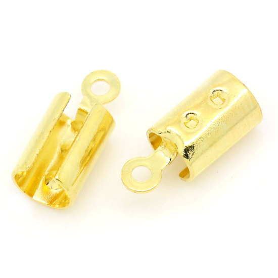 Image de Embouts pour cordon en Laiton Doré, 5.0mm, 100 Pièces