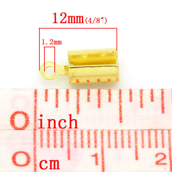 Image de Embouts pour cordon en Laiton Doré, 5.0mm, 100 Pièces