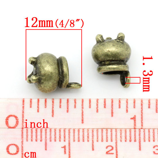 亜鉛合金 チャームペンダント 香炉 ブロンズトーン 12.0mm x 8.0mm、 20 PCs  の画像