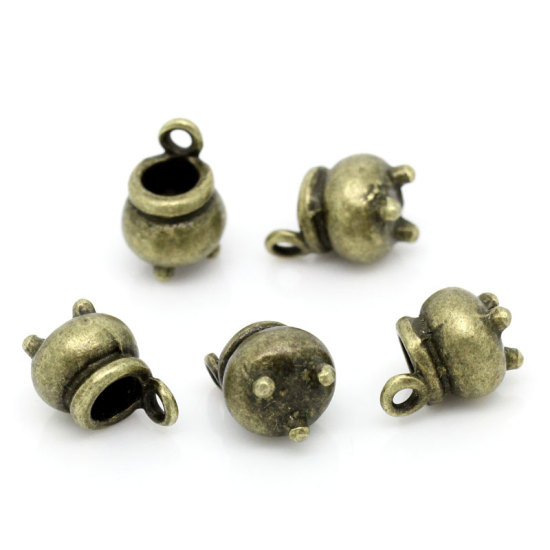 亜鉛合金 チャームペンダント 香炉 ブロンズトーン 12.0mm x 8.0mm、 20 PCs  の画像