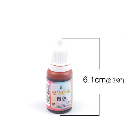 Image de ( 10ml ) Teinture Liquide pour Bijoux Résine Orange 6.1cm x 2.1cm, 1 Pièce