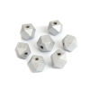 Picture of Natural Wood Spacer Beads Geometric Silver-gray Faceted About 12mm x 12mm, Hole: Approx 3.1mm, 50 PCs
