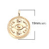 Picture of Zinc Based Alloy Charms Round Gold Plated Eye 19mm x 15mm, 10 PCs