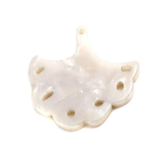 樹脂 コネクターパーツ 葉 グレー 24mm x 23mm、 10 個 の画像