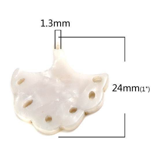 樹脂 コネクターパーツ 葉 グレー 24mm x 23mm、 10 個 の画像