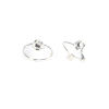 Picture of Zinc Based Alloy Pearl Pendant Connector Bail Pin Cap Round Antique Silver Color 10mm x 8mm, Needle Thickness: 2.5mm( 1/8"), 100 PCs