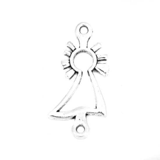 Picture of Zinc Based Alloy Connectors Sunny Doll Antique Silver Color Hollow 27mm x 13mm, 60 PCs