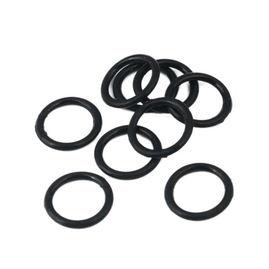 Immagine di Gomma Connettore Accessori Tondo Nero 16mm Dia, 100 Pz