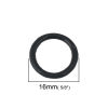 Bild von Gummi Verbinder Rund Schwarz 16mm D., 100 Stück