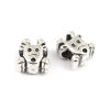 Picture of Zinc Based Alloy Spacer Beads Christmas Reindeer Antique Silver Color About 15mm x 14mm, Hole: Approx 5.7mm, 10 PCs