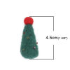 Picture of Wool For DIY & Craft Dark Green Christmas Tree 4.5cm x 2.1cm, 2 PCs