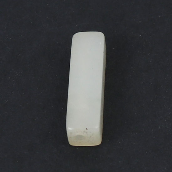 Image de (Classement A) Perles en Agate ( Naturel ) Rectangle Blanc 13mm x 4mm, Trou: env. 1.1mm, 10 Pcs