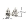 Picture of Zinc Based Alloy Beads Christmas Tree Antique Silver Color About 13mm x 10mm, Hole: Approx 4.5mm, 10 PCs