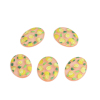 Picture of Resin Dome Seals Cabochon Lemon Multicolor Oval Pattern 26mm x 19mm, 10 PCs