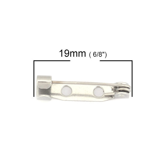 304ステンレス鋼 編み物用品 ほつれ止め ストライプ シルバートーン 19mm x 5mm、 10 個 の画像