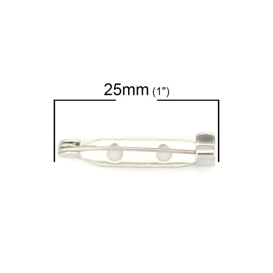 304ステンレス鋼 編み物用品 ほつれ止め ストライプ シルバートーン 25mm x 5mm、 10 個 の画像