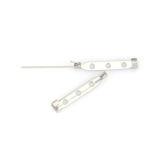 304ステンレス鋼 編み物用品 ほつれ止め ストライプ シルバートーン 3.2cm x 0.5cm、 10 個 の画像